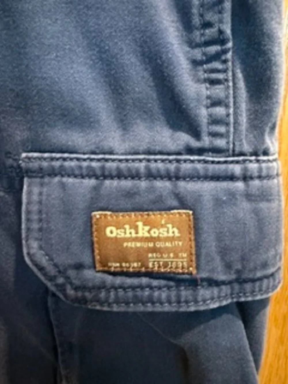 OshKosh Boy's Blue Shorts Cotton 6 Belt Loops Pockets Size: 7